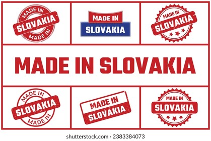 Made In Slovakia Rubber Stamp Set