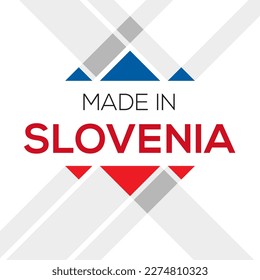 Made in Slovenia, vector illustration.