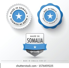 Made in Somalia icon set isolated on white background ,for infographics and banner templates : Vector Illustration