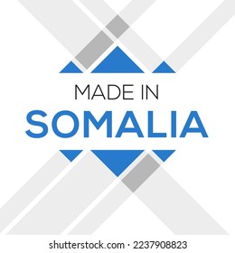Hecho en Somalia, ilustración vectorial.