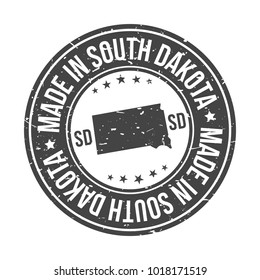 Made in South Dakota State USA Quality Original Stamp Design Vector Art 