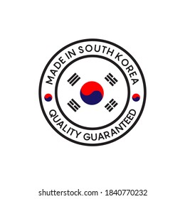 Made in South korea logo design vector template