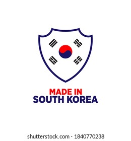 Made in South korea logo design vector template