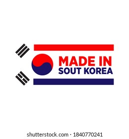 Made in South korea logo design vector template