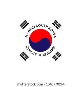 Made in South korea logo design vector template