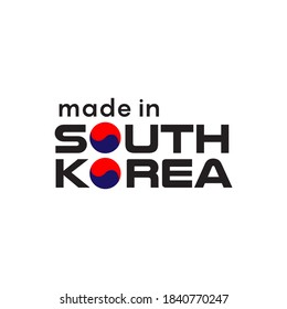Made in South korea logo design vector template