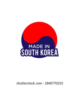 Made in South korea logo design vector template