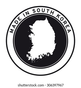 Made in South Korea vector logo sticker button
