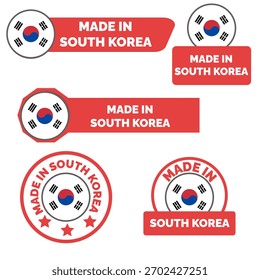 Made in SÜDKOREA Vektor-Set
Vektorsatz von Aufkleber-Symbolen