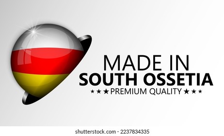 Made in South Ossetia graphic and label. Element of impact for the use you want to make of it.