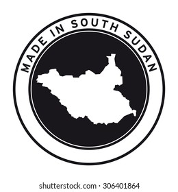 Made in South Sudan vector logo sticker button