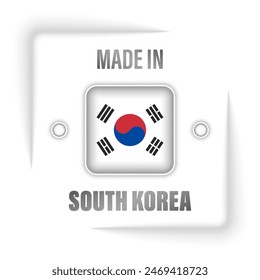Made in SouthKorea graphic and label. Element of impact for the use you want to make of it.