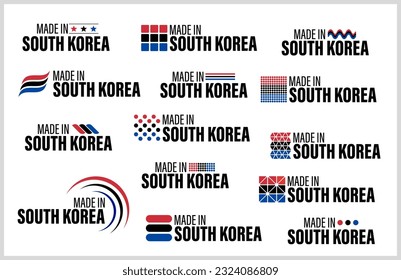 Made in SouthKorea graphic and label set. Element of impact for the use you want to make of it.