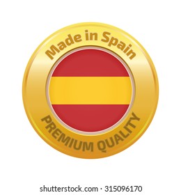 Made in Spain badge gold