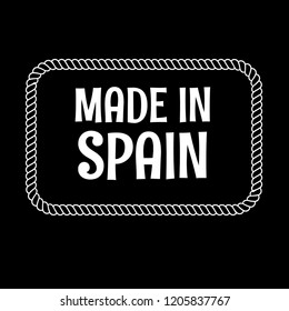 made in spain badge. vintage stamp.package label