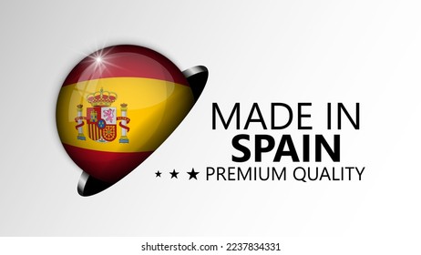 Made in Spain graphic and label. Element of impact for the use you want to make of it.