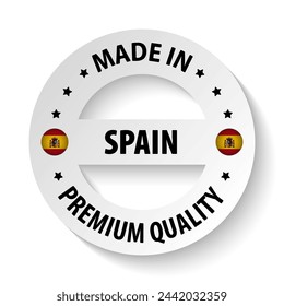 Made in Spain gráfico y etiqueta. Elemento de impacto para el uso que quieres hacer de él.