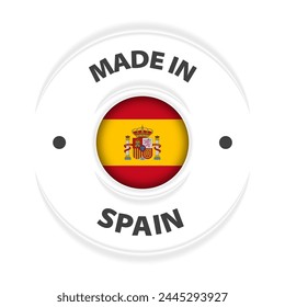 Made in Spain gráfico y etiqueta. Elemento de impacto para el uso que quieres hacer de él.
