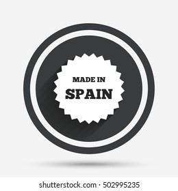 Made in Spain icon. Export production symbol.