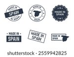 made in Spain labels set, Spanish product icons