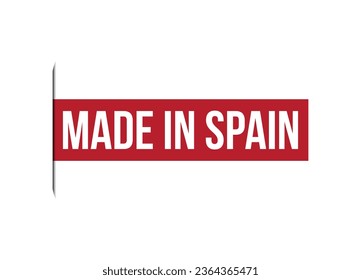 Made in Spain red banner design vector illustration