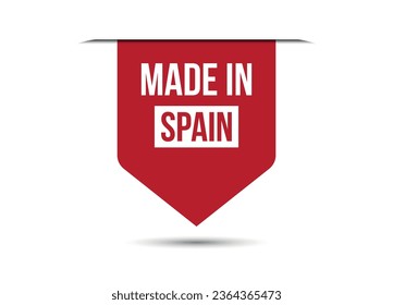 Diseñador de banner rojo hecho en España ilustración vectorial