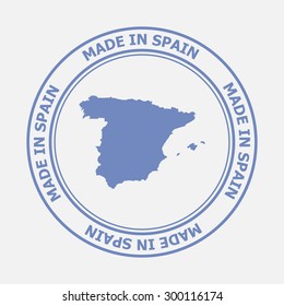 Made in Spain seal. Sign of production. Vector illustration EPS8