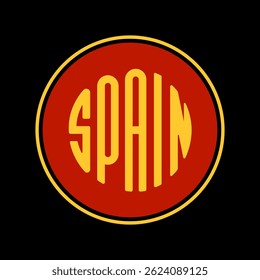 Made in Spain. Spanish logo and sticker. 