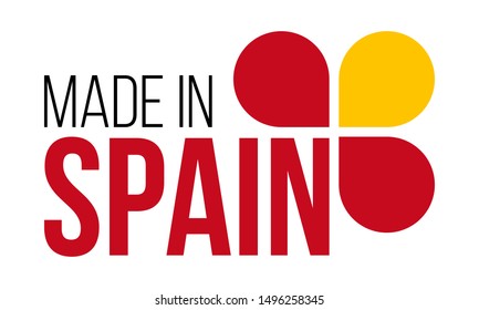 made in spain, vector logo on white background