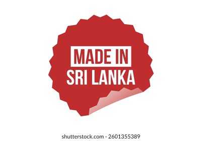 Made in Sri Lanka red ribbon label banner.