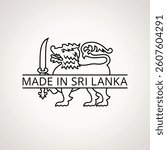 Made in Sri Lanka - symbol from the Sri Lankan flag
