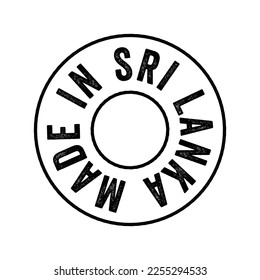 Made in Sri Lanka text emblem stamp, concept background