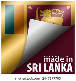 Made in SriLanka graphic and label. Element of impact for the use you want to make of it.