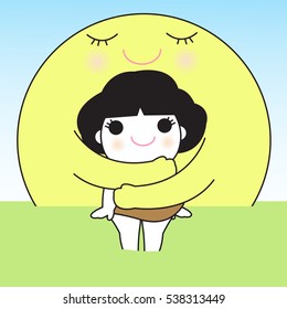I Was Made For Sunny Days Concept Card Character illustration
