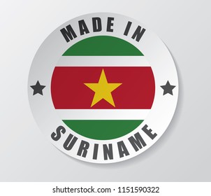 made in suriname flag vector
