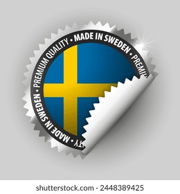 Made in Sweden graphic and label. Element of impact for the use you want to make of it.