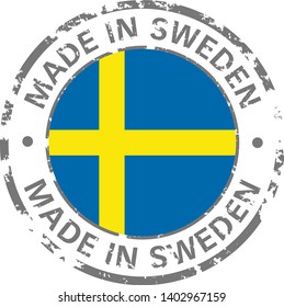 Made In Sweden Grunge Flag Icon