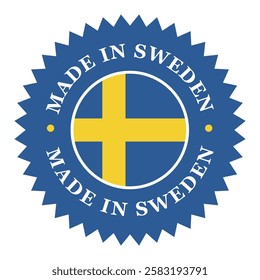 Made In Sweden
Product Badge Round Sticker Label Icon Roundel