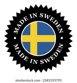 Made In Sweden
Product Badge Round Sticker Label Icon Roundel