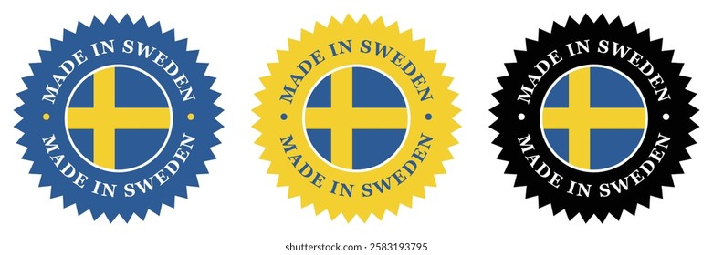 Made In Sweden
Product Badge Round Sticker Label Icon Roundel