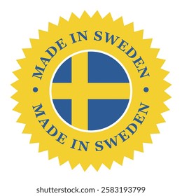 Made In Sweden
Product Badge Round Sticker Label Icon Roundel