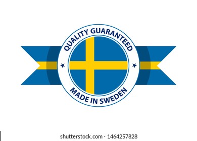 Made in Sweden quality stamp. Vector illustration. Stockholm