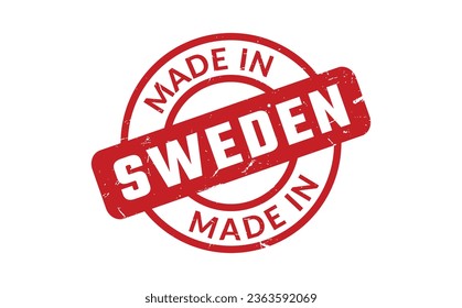 Made In Sweden Rubber Stamp