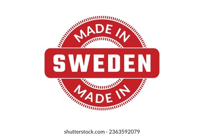 Made In Sweden Rubber Stamp