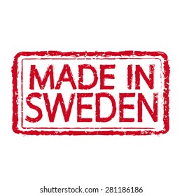 Made in SWEDEN stamp text Illustration