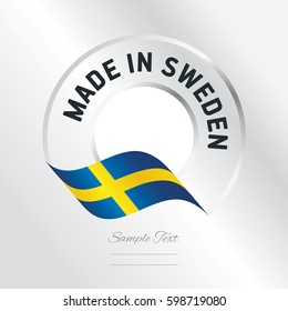 Made in Sweden transparent logo icon silver background