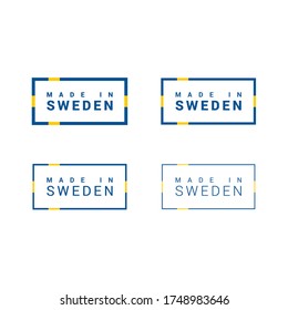 Made in Sweden vector badge.