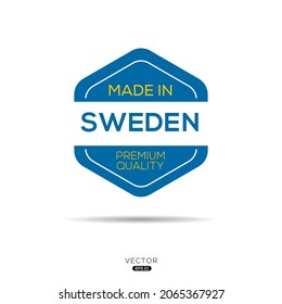 Made in Sweden, vector illustration.