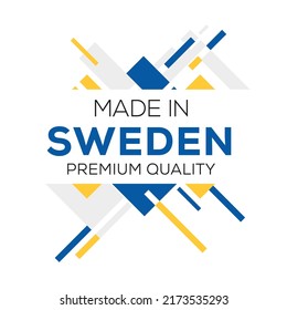 Made in Sweden, vector illustration.
