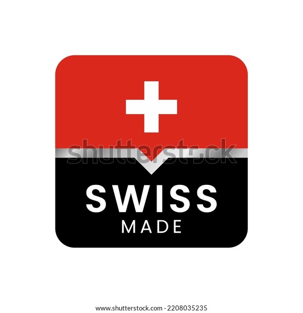Made Swiss Label Logo Design Seal Stock Vector (Royalty Free ...
